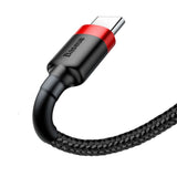 Baseus Cafule USB-A / USB-C QC 3.0 3A Cable 1 m - Black and Red