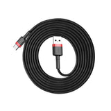 Baseus Cafule Cable Durable Nylon Cable USB / USB-C QC3.0 2A 2M Black and Red (CATKLF-C91)
