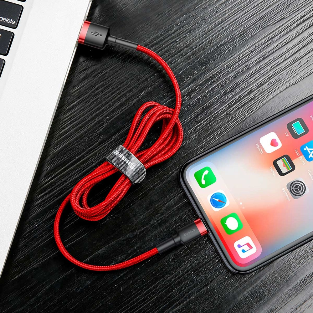 Baseus Cafule USB-A / Lightning 1.5A QC 3.0 cable 2 m - red