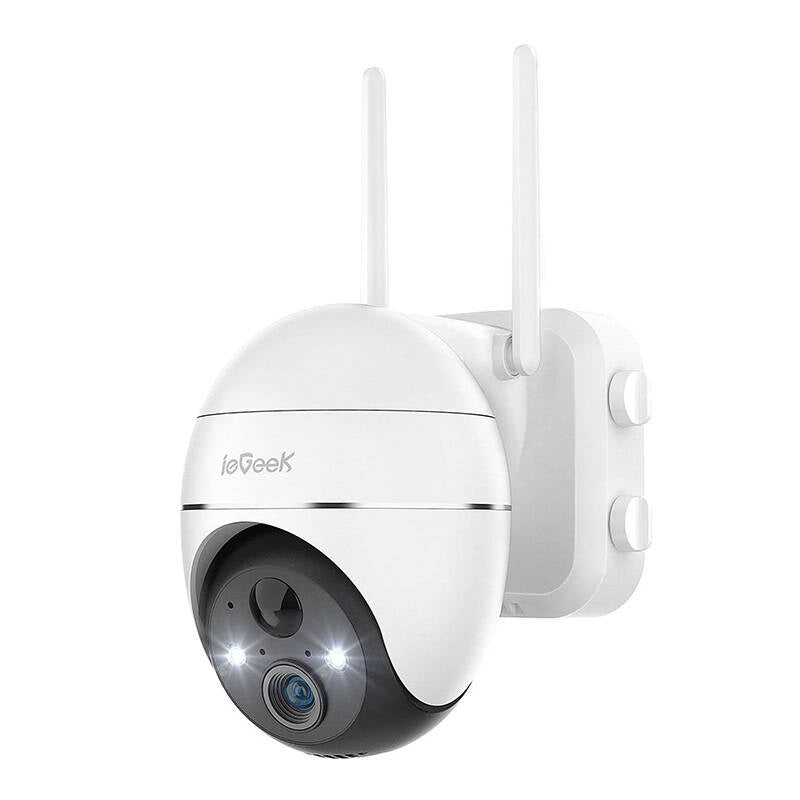 Trådløs 3MP WiFi udendørs kamera ieGeek ZS-GX1S hvid 5200mAh