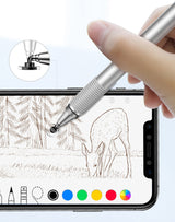 Baseus Golden Cudgel ACPCL-0S double-sided stylus for tablets, phones with gel pen - silver