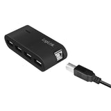 LogiLink UA0085 interface hub USB 2.0 Type-A 480 Mbit/s Sort