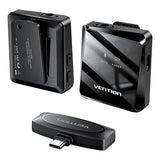 Trådløs mikrofon x2 Vention NCBB0 USB-C (sort)
