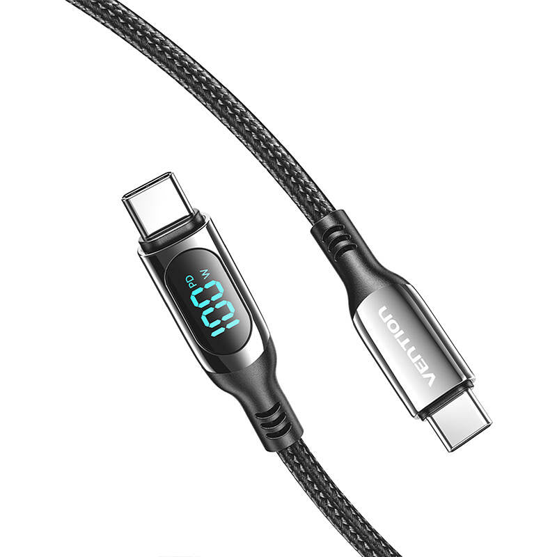Vention TAYBAV USB 2.0 C-C 100 W 5A 1.2M USB-kabel (sort)