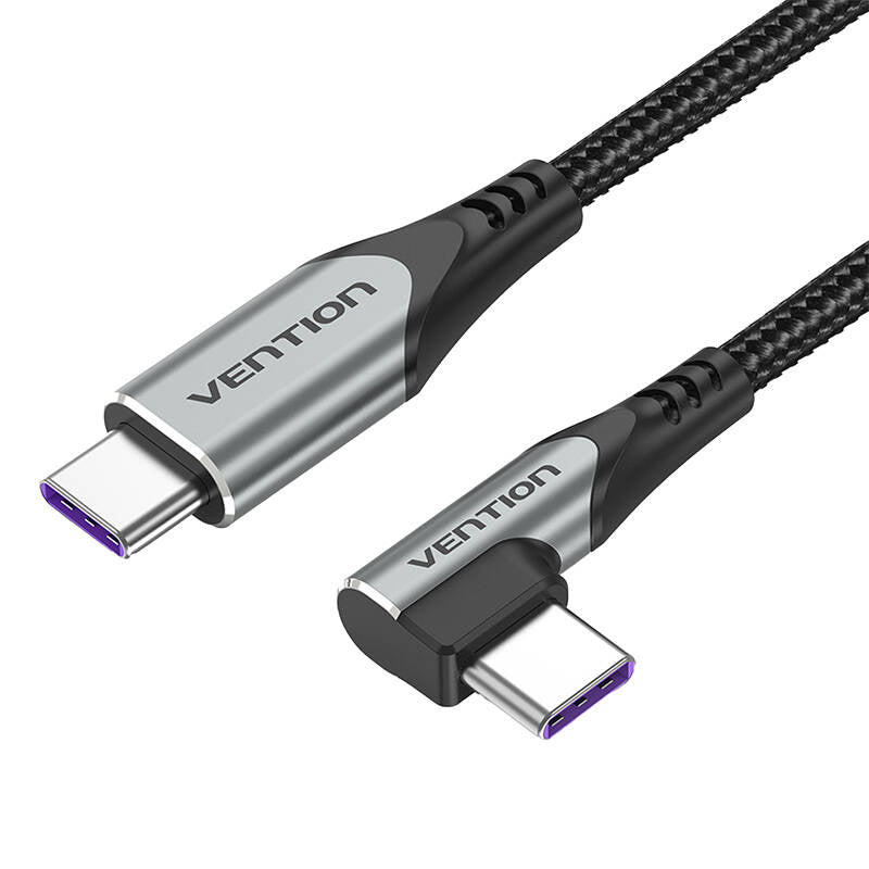 Vention TAKHF USB-C til USB-C 5A-vinkelkabel (grå)