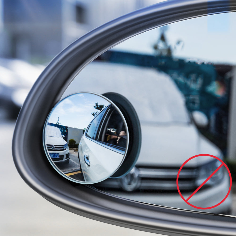 Baseus Full-view Blind-spot spejl 2x ekstra bil side spejl konveks blind spot sort (ACMDJ-01)