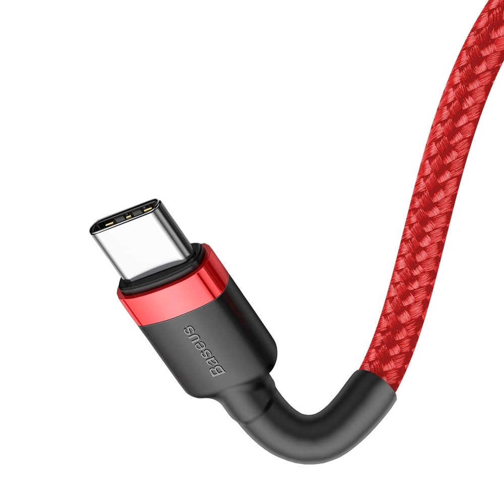 Baseus CATKLF-G09 USB-C - USB-C PD QC kabel 60W 3A 480Mb/s 1m - rød
