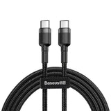 Baseus CATKLF-GG1 USB-C - USB-C PD QC kabel 60W 3A 480Mb/s 1m - sort og grå