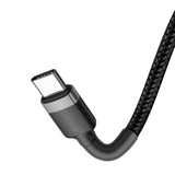 Baseus CATKLF-GG1 USB-C - USB-C PD QC kabel 60W 3A 480Mb/s 1m - sort og grå