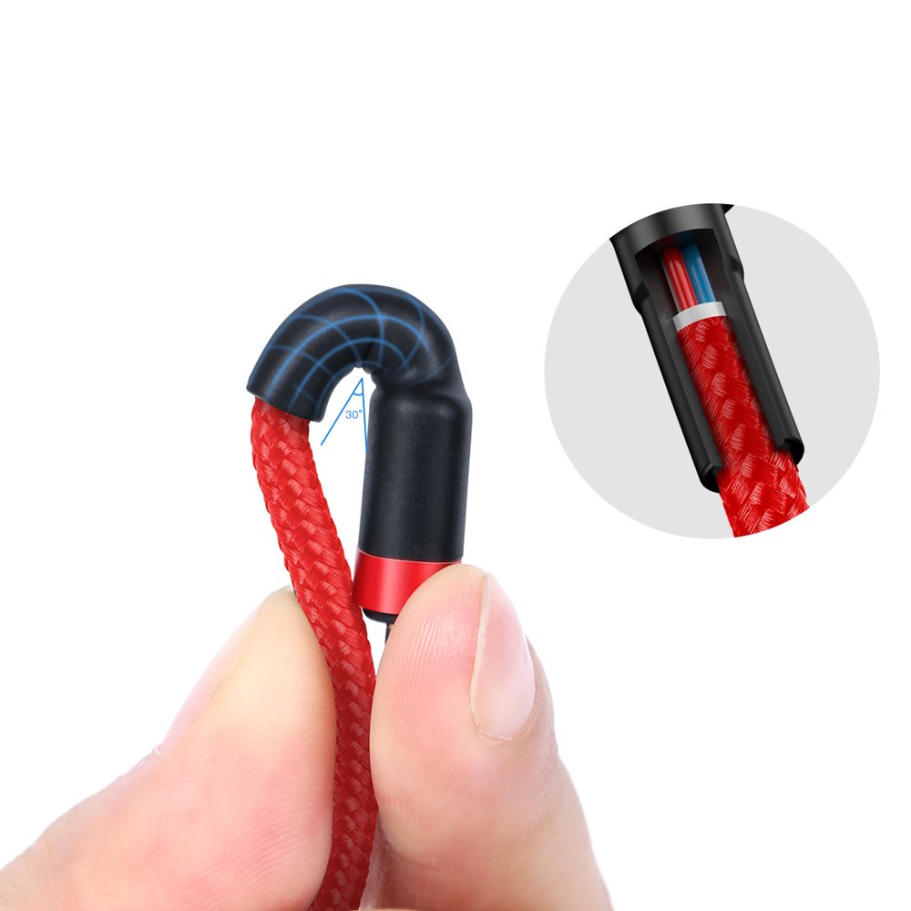 Baseus CATKLF-H91 USB-C - USB-C PD QC cable 60W 3A 480Mb/s 2m - black and red