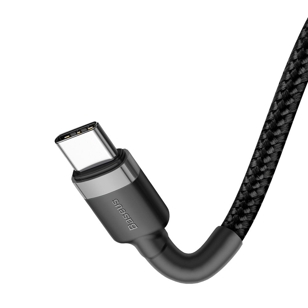 Baseus CATKLF-HG1 USB-C - USB-C PD QC kabel 60W 3A 480Mb/s 2m - sort og grå