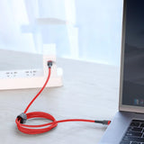 Baseus CATKLF-HG1 USB-C - USB-C PD QC kabel 60W 3A 480Mb/s 2m - sort og grå