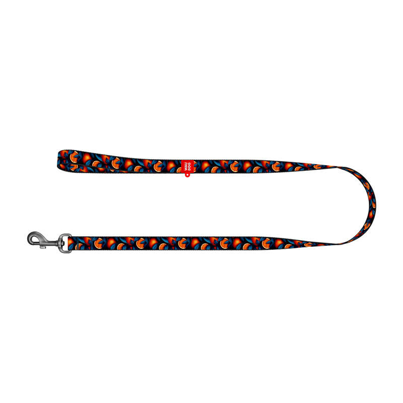 Hundebånd af nylon med mønster "Orange", længde 122 cm Waudog