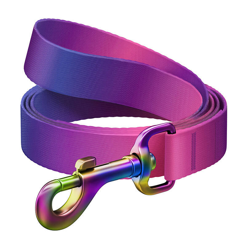 WAUDOG-gradient nylon hundeslæde, 15 mm bred, 122 cm lang, lilla