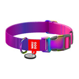 Waudog gradient nylon hundehalsbånd med QR-kode, lilla, størrelse L