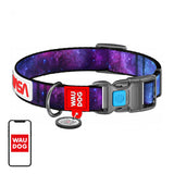 Waudog "NASA21" nylon hundehalsbånd med QR-kode, størrelse M, bredde 20 mm