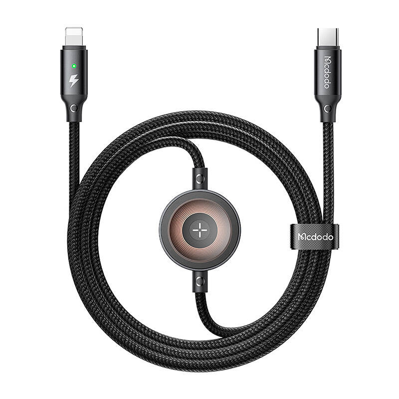 Mcdodo CA-5680 2-i-1 USB-C til Lightning kabel + Apple Watch oplader, 36W, 1,5m