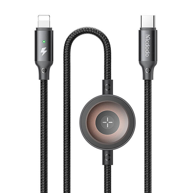 Mcdodo CA-5680 2-i-1 USB-C til Lightning kabel + Apple Watch oplader, 36W, 1,5m