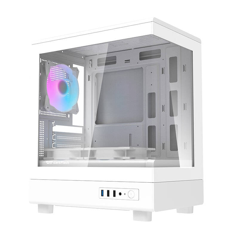 Darkflash DB330M computer case (hvid) + 3 ARGB fans