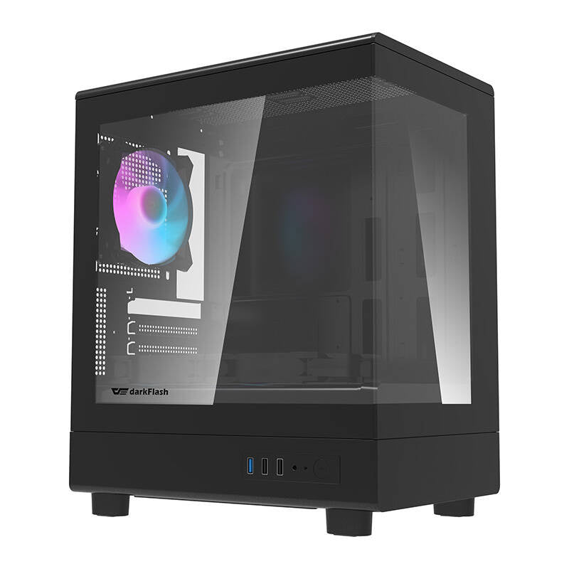 Darkflash DB330M computercase + 3 aRGB-ventilatorer (sort)