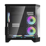 Darflash FT350 computerkasse + 5 aRGB-ventilatorer (sort)