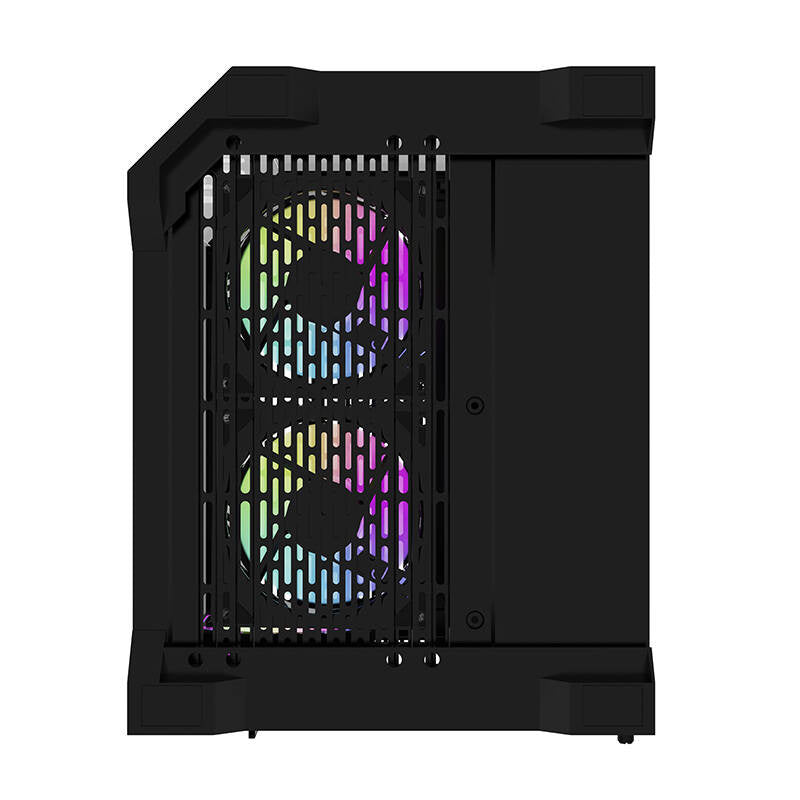 Darflash FT350 computerkasse + 5 aRGB-ventilatorer (sort)