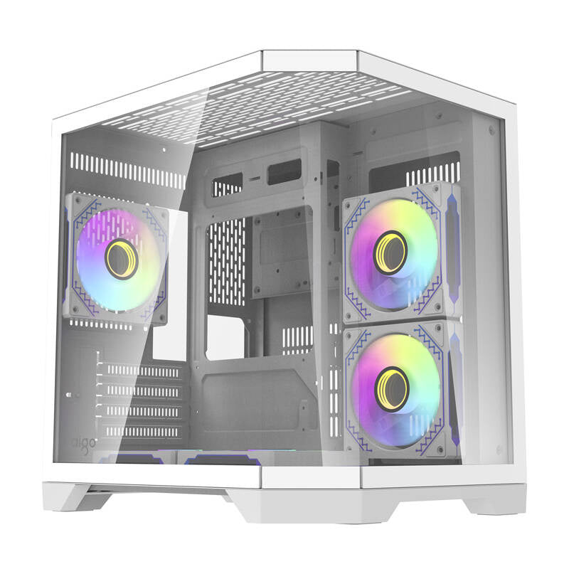 Darflash FT350 computerkasse + 5 aRGB-ventilatorer (hvid)