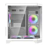 Darflash FT350 computerkasse + 5 aRGB-ventilatorer (hvid)