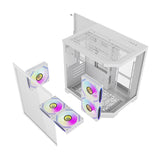 Darflash FT350 computerkasse + 5 aRGB-ventilatorer (hvid)