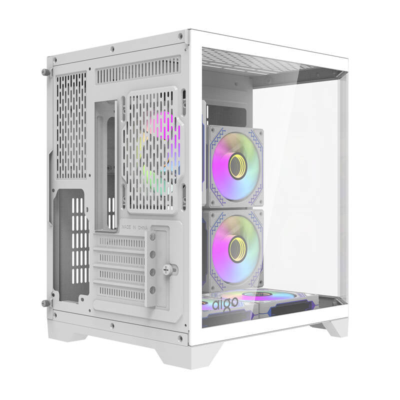 Darflash FT350 computerkasse + 5 aRGB-ventilatorer (hvid)