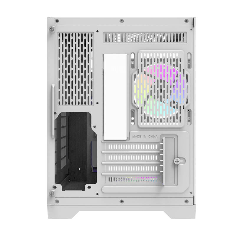 Darflash FT350 computerkasse + 5 aRGB-ventilatorer (hvid)