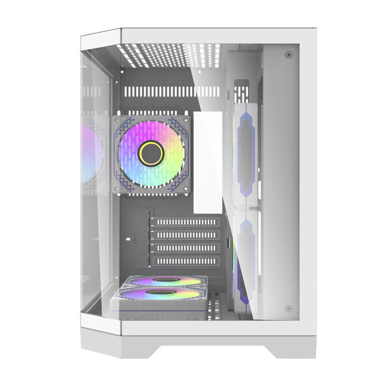 Darflash FT350 computerkasse + 5 aRGB-ventilatorer (hvid)