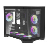 Darflash FT418 computerkasse + 6 aRGB-ventilatorer (sort)