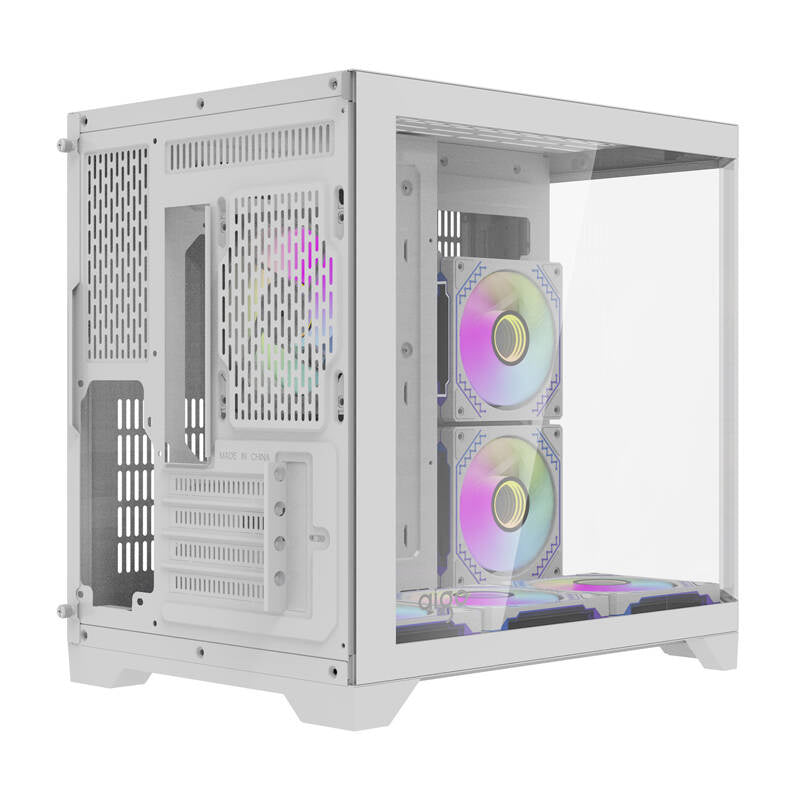 Darflash FT418 computerkasse + 6 aRGB-ventilatorer (hvid)