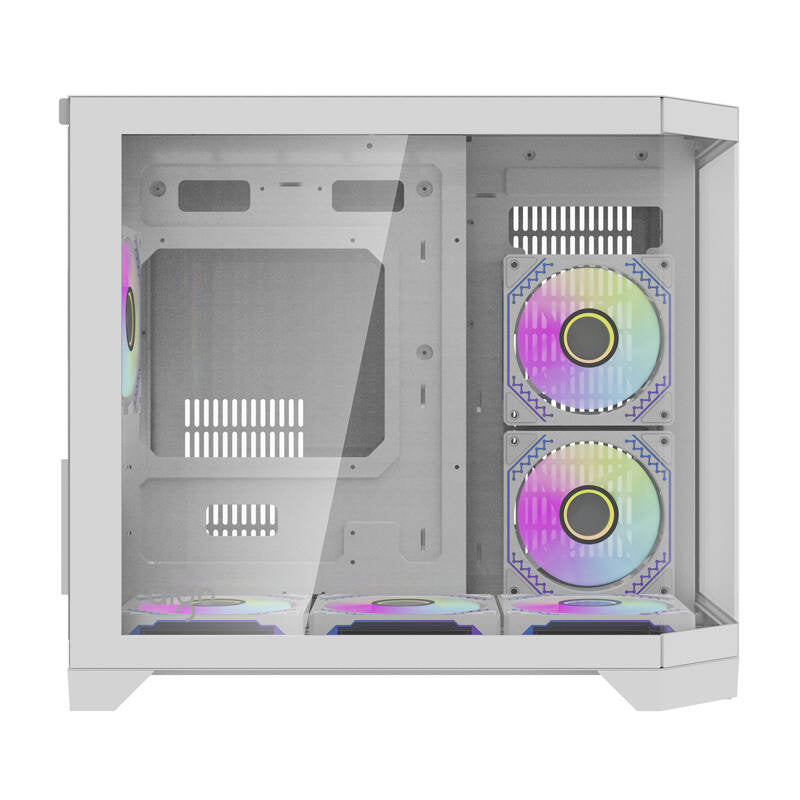 Darflash FT418 computerkasse + 6 aRGB-ventilatorer (hvid)