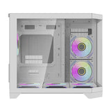 Darflash FT418 computerkasse + 6 aRGB-ventilatorer (hvid)