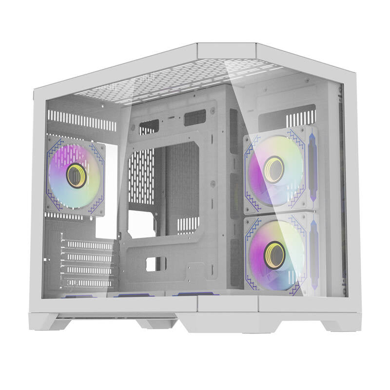 Darflash FT418 computerkasse + 6 aRGB-ventilatorer (hvid)