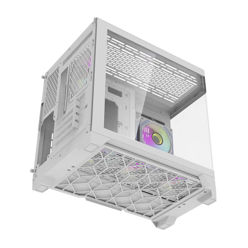 Darflash FT418 computerkasse + 6 aRGB-ventilatorer (hvid)