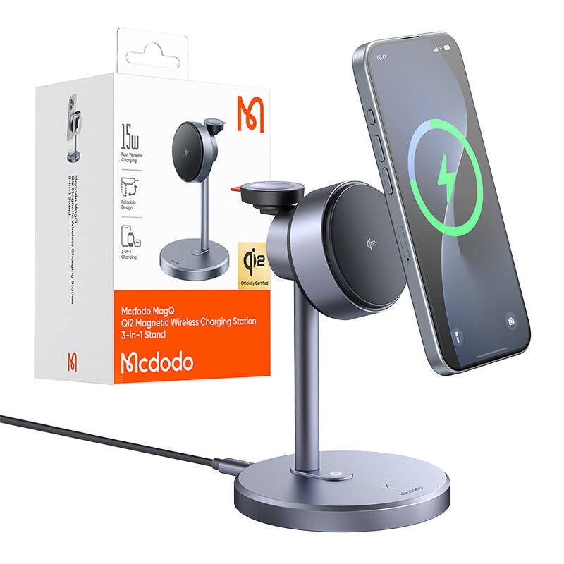 Mcdodo CH-2462 3-i-1 15W Qi2 trådløs oplader + 33W netoplader