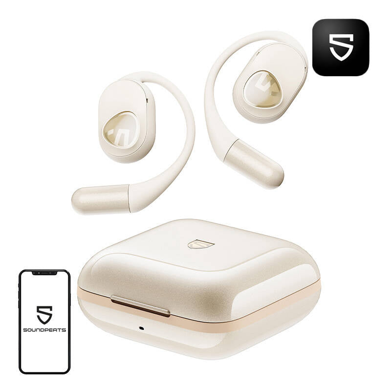 TWS Soundpeats GoFree2+ hovedtelefoner (hvide)