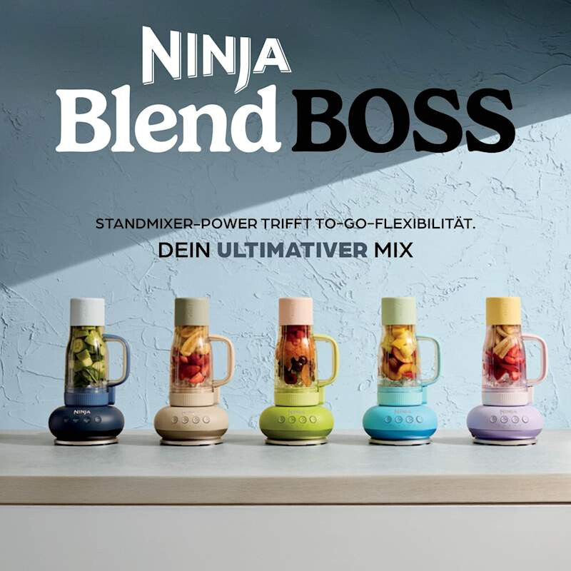 Ninja BlendBoss 0,71 L Bærbar blender 1100 W Blå, Sort