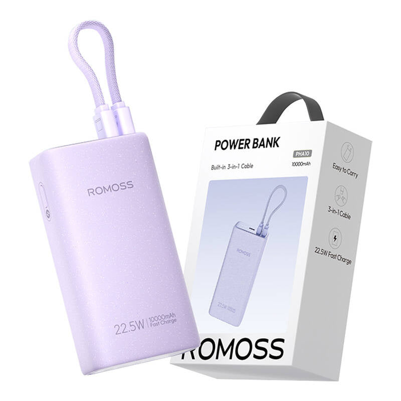 Powerbank Romoss PHA10 10000mAh 22.5W (lila)