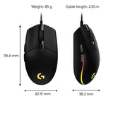 Logitech G 910-005796 mus Spil Højre hånd USB Type-A 8000 dpi