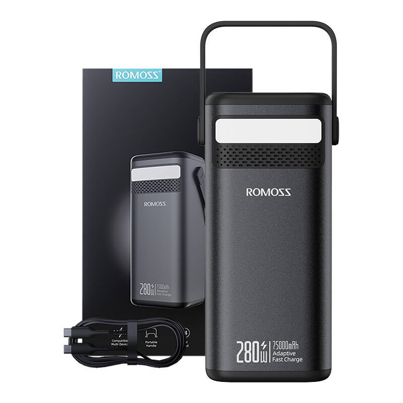 Powerbank Romoss PMT75-DC 75000mAh 280W, 240Wh (sort)