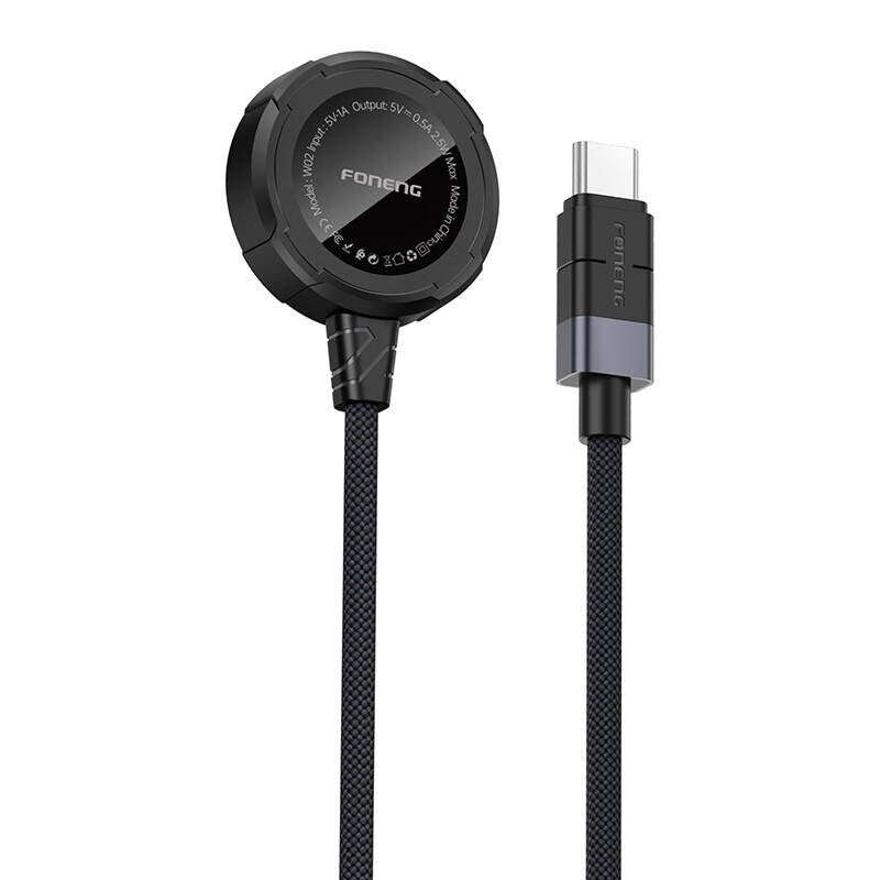 Foneng W02 trådløs oplader til Apple Watch 2,5W, 1m (sort)