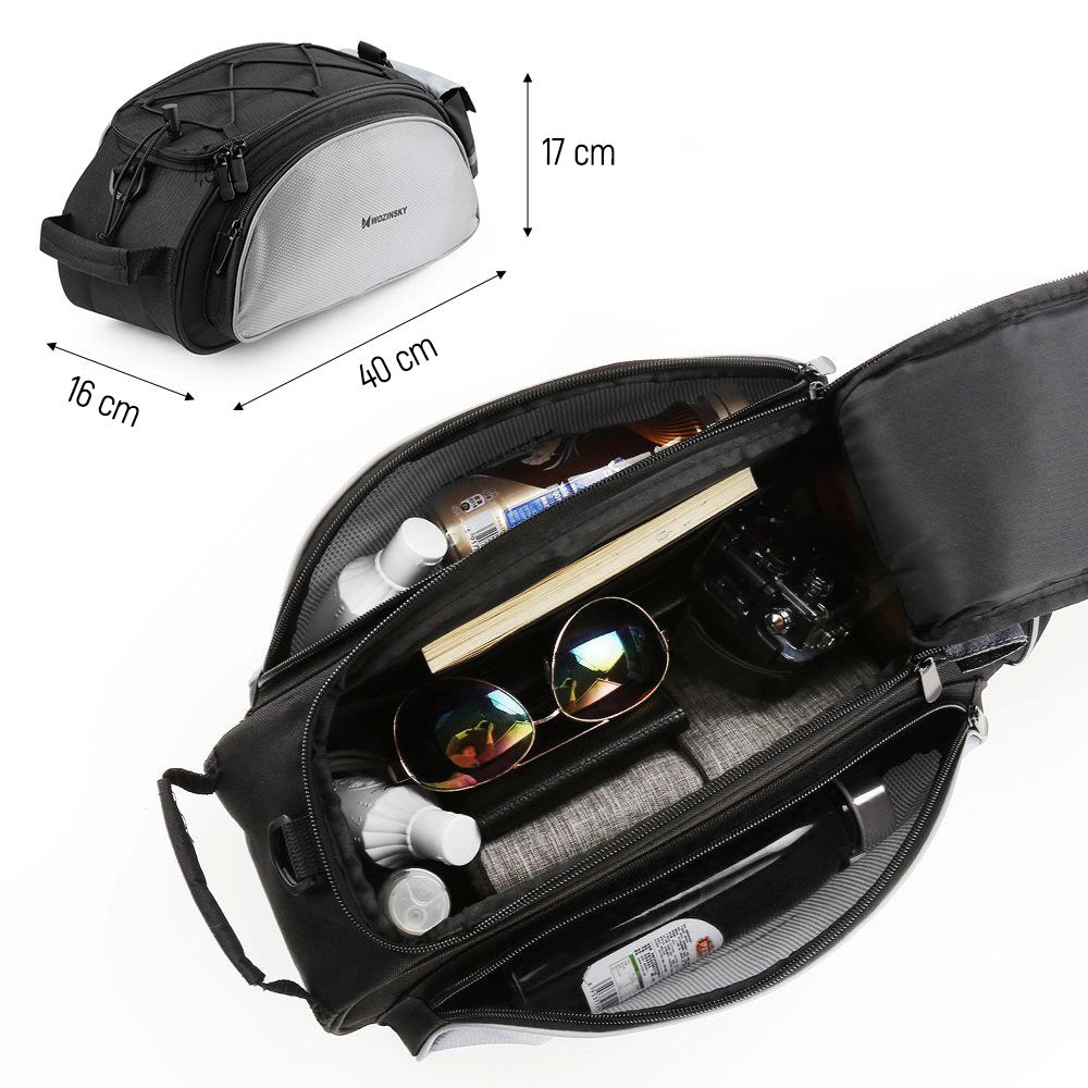 Wozinsky cykelbag med skulderrem 13l sort (WBB1BK)