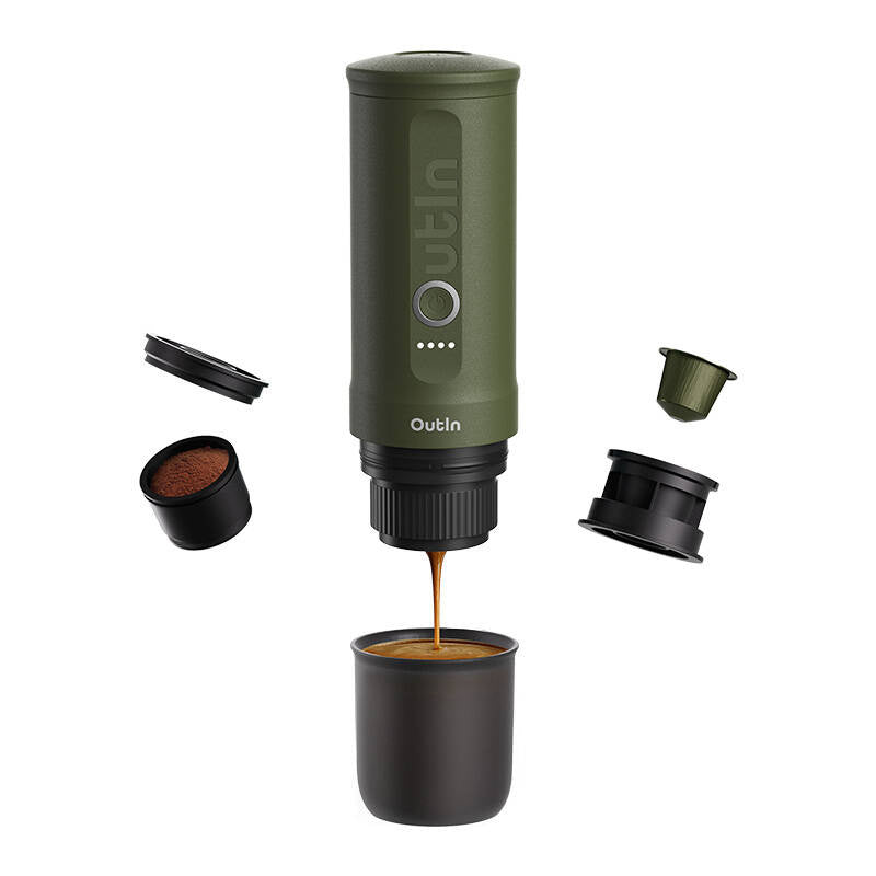 Outin Nano 7500mAh bærbar kaffemaskine (grøn)
