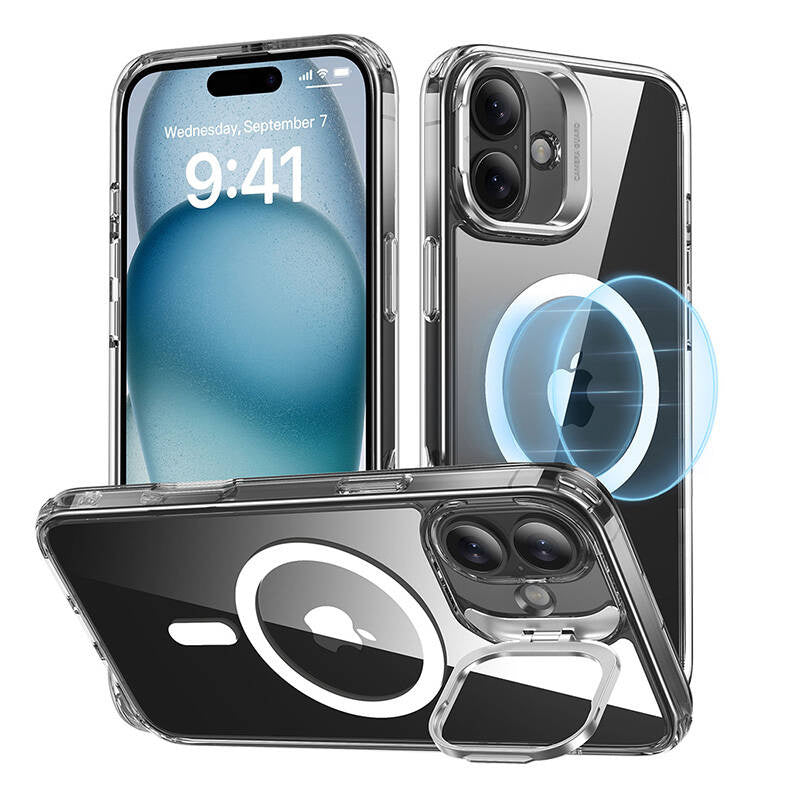 Classic Hybrid (HaloLock) ESR-hylster med stand til iPhone 16 (klart)