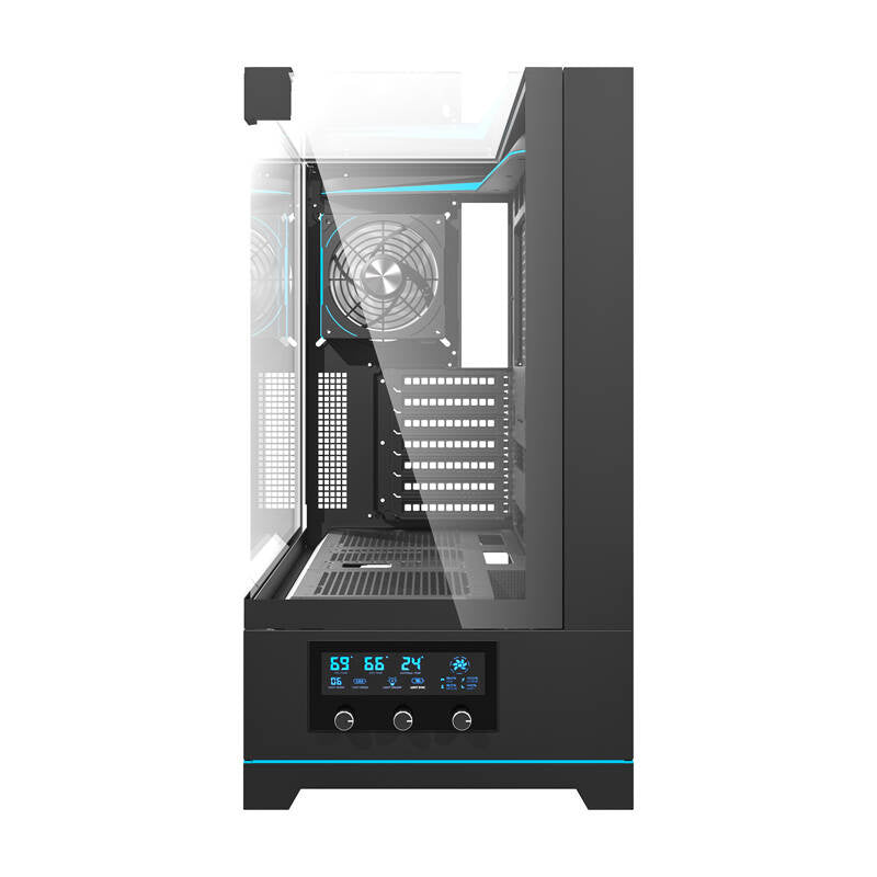 Darkflash DY450 PRO computercase (sort) + 1 fan