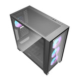 Darkflash DRX90 glas computerkasse (sort)